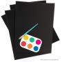 Factory Direct Sale 2 Pcs Black Blank Stretched Art Wood Canvas Board 18*24cm for Painting