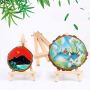 Custom Adjustable Wooden Mini Artist Easel And Canvas for Kids Drawing