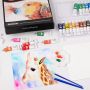 Wholesale 24 colors T-shirt shoes paint acrylic gift box with palette and paint brushes canvas board