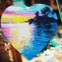 Wholesale Customized 280g Cotton Blank Heart Shaped Artist Stretched Canvas for Oil Acrylic Painting