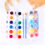 Wholesale Non-toxic 12 Strip Pot acrylic Paint Brush 5ML for Kids Acrylic Paint Set with Brush