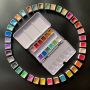 Custom Pearlescent Metallic Color Square Solid Pigment Watercolor Paint Set DIY Free Combination Suit