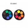 Custom12/24/36/48 colors circular stackable watercolor paint with fountain penil