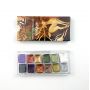 Hot sale replaceable art empty colors pearlescent metallic 12 solid watercolor paint for artist creation