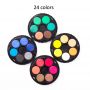 Custom12/24/36/48 colors circular stackable watercolor paint with fountain penil