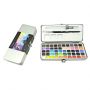 Custom Logo Label Solid Pigment Square Watercolor Paint Set Foldable With Brush Pen
