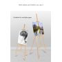 Wood Painting Easel Stand, Foldable Design, Adjustable Height Large Tray for Painting, Sketching, Display