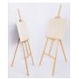 Wood Painting Easel Stand, Foldable Design, Adjustable Height Large Tray for Painting, Sketching, Display