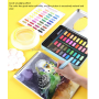 36/48 colors Solid Watercolor paint set Watercolor Paper Brush Travel Case Watercolor Set