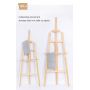Height Adjustable Wooden Painting Display Stand Easel with Nature Ponderosa Pine Wood Easel