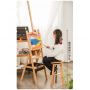 Student Sturdy Beechwood Adjustable Artwork Painting Drawing A-Frame Wood Easel for Lyre Studio