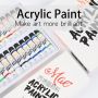 Non Toxic & Vibrant Colors Acrylic Paint 12ML Gouache Paints Set For Artist Canvas Painting