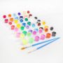 Hot Selling Art Supplies Paint With Brushes,24 Colors Children DIY Acrylic Paint Pots Set With Brush