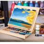 Artist Foldable Sketch Stand Tabletop Easel With Drawer And Palette