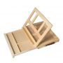 Kids Foldable Display Stand Pine Drawing Stand Table Easel With Drawer And Palette
