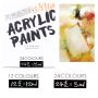 Non Toxic & Vibrant Colors Acrylic Paint 12ML Gouache Paints Set For Artist Canvas Painting