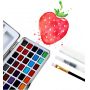 50 Color Watercolor Paint Set Portable Travel Solid Watercolor Fine Art Paint Student Sketch Watercolor Kids Oil Paint Brush