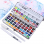 Professional 72 colors Solid Watercolor Set Basic Glitter Watercolor Paint for Drawing Art Paint Supplies Art Supplies