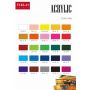 24 color 500ml hand-painted acrylic wall painted textile pigment