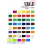 47 Acrylic Colour in Running Storage Emulsion Artistic Paint Private Label Acrylic Art Drawing Acrylic Paint 500 Ml Set 500ml