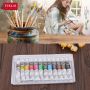 6 ML 12 Color Professional Acrylic Paint Watercolor Set Hand Wall Painting Brush