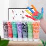12 Color 30ML Soft Tube DIY Finger Paint Hand Paint Fuzzy Paint