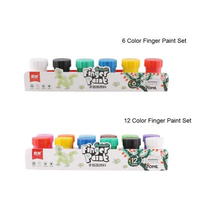 6 Color 20 ML Washable Acrylic Gouache Finger Paint Popular Kids Finger Paints