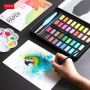36 colors 500g painting tools gouache iron box solid watercolor set